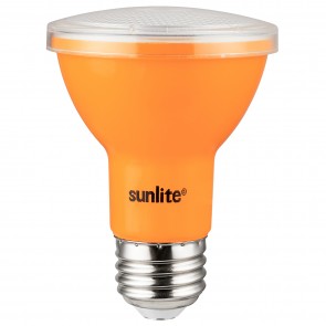 Sunlite 81469-SU PAR20/LED/3W/A PAR20 Reflector 3 Watts 120 Volts Aluminium & Plastic Material Medium Screw (E26) Colored Reflectors Reflector Lamps Amber 1800K