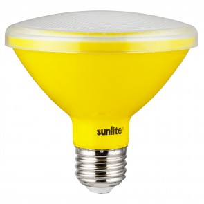 Sunlite 81471-SU PAR30/LED/8W/Y PAR30 Reflector 8 Watts 120 Volts Aluminium & Plastic Material Medium Screw (E26) Colored Reflectors Reflector Lamps Yellow