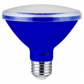 Sunlite 81472-SU PAR30/LED/8W/B PAR30 Reflector 8 Watts 120 Volts Aluminium & Plastic Material Medium Screw (E26) Colored Reflectors Reflector Lamps Blue