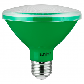 Sunlite 81473-SU PAR30/LED/8W/G PAR30 Reflector 8 Watts 120 Volts Aluminium & Plastic Material Medium Screw (E26) Colored Reflectors Reflector Lamps Green