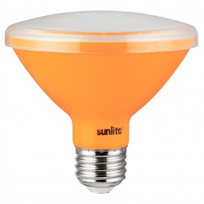 Sunlite 81474-SU PAR30/LED/8W/A PAR30 Reflector 8 Watts 120 Volts Aluminium & Plastic Material Medium Screw (E26) Colored Reflectors Reflector Lamps Amber 1800K