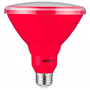 Sunlite 81475-SU PAR38/LED/15W/R PAR38 Reflector 15 Watts 120 Volts Aluminium & Plastic Material Medium Screw (E26) Colored Reflectors Reflector Lamps Red