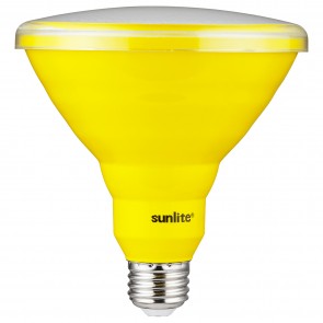 Sunlite 81476-SU PAR38/LED/15W/Y PAR38 Reflector 15 Watts 120 Volts Aluminium & Plastic Material Medium Screw (E26) Colored Reflectors Reflector Lamps Yellow