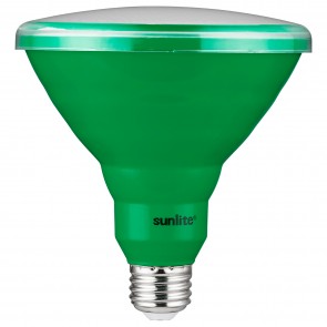 Sunlite 81478-SU PAR38/LED/15W/G PAR38 Reflector 15 Watts 120 Volts Aluminium & Plastic Material Medium Screw (E26) Colored Reflectors Reflector Lamps Green