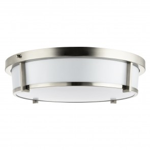 Sunlite 82001-SU LFX/DFM/SCT/13 /20W/BN 20 Watts 100-277 Volts 1400 Lumens Dimmable Steel & Acrylic Brushed Nickel Finish Integrated LED Indoor Surface Mount Decorative Fixtures CCT Selectable 30K/40K/50K