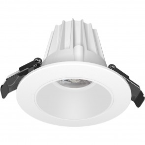Sunlite 85555-SU LFX/DAD/2R/8W/40K 8 Watts 60 Equivalent Wattage Round Shape 120 Volts 600 Lumens Dimmable Aluminum & Plastic White Finish Integrated LED Residential Recessed Indoor Downlight Regressed Fixtures Cool White 4000K