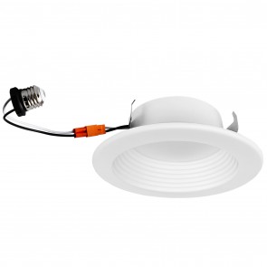 Sunlite 87790-SU LFX/RDL/SCT/BF/4R/10W 10 Watts 120 Volts 700 Lumens Dimmable Iron White Finish Integrated LED Recessed Indoor Downlight Retrofit Fixtures CCT Selectable 27K/30K/35K/40K/50K