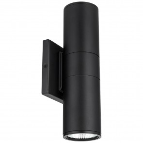 Sunlite 88142-SU LFX/UD/R/12 /24W/BK/SCT 24 Watts 120-277 Volts 1700 Lumens Aluminum & Steel Black Finish Integrated LED Wall Outdoor Up-Down Fixtures CCT Selectable 30K/40K/50K