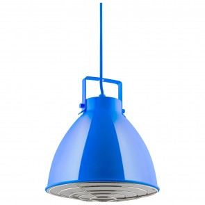 Sunlite 88752-SU CF/PD/Z/B Canopy Shape 4' Foot Cord 120 Volts Metal Blue Finish Medium Screw (E26) Residential Pendant Indoor Modern A19 Colored Fixtures