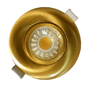 Goodlite G-19849 R3/8W/GR/LED/BB/5CCT LED 3 inch Gimbal Round Brushed Brass 8 Watts 65 Equiv. Wattage 700 Lumen Selectable CCT 27,30,35,41,50K