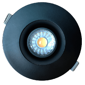 Goodlite G-48360 R3/8W/GRR/LED/B/5CCT LED 3 inch Regress Gimbal Round Black 8 Watts 65 Equiv. Wattage 650 Lumen Selectable CCT 27,30,35,41,50K