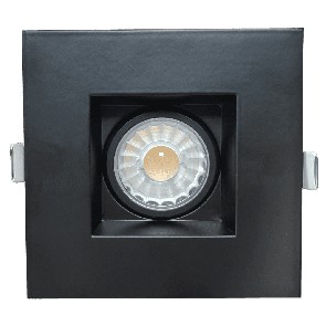Goodlite G-48363 R3/8W/GSR/LED/B/5CCT LED 3 inch Regress Gimbal Square Black 8 Watts 65 Equiv. Wattage 650 Lumen Selectable CCT 27,30,35,41,50K