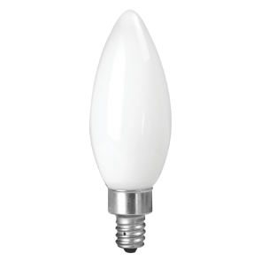 Luxrite LR21552 LED4CTC/W/27K/D 3.77 inch 4 Watts CTC B11 E12 Base 400 Lumens TORPEDO LED LIGHT BULB Soft White 2700K