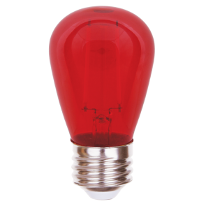 Luxrite LR21730 LED0.5S14/RED/FIL 3.26 inch 0.5 Watts S14 E26 Base FILAMENT LED LIGHT BULB Color Temperature RED