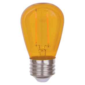 Luxrite LR21735 LED0.5S14/YELLOW/FIL 3.26 inch 0.5 Watts S14 E26 Base FILAMENT LED LIGHT BULB Color Temperature YELLOW