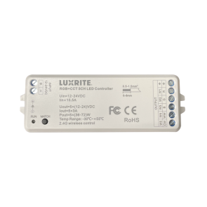 Luxrite LR36170 4.48 x 1.49 inch RGB+WW TAPE LIGHT CONTROLLER